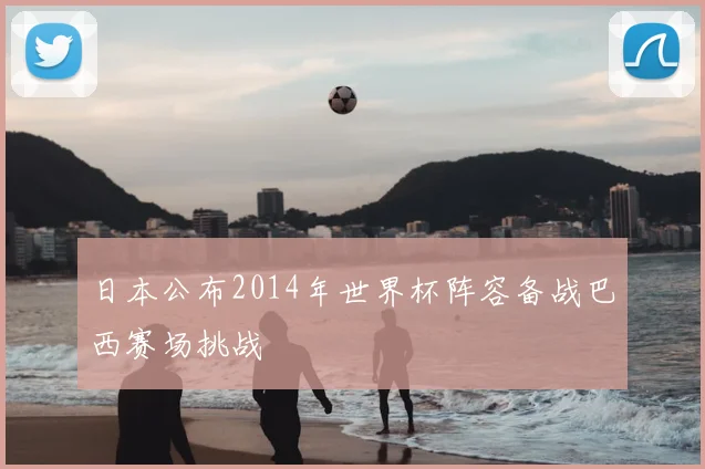 日本公布2014年世界杯阵容备战巴西赛场挑战